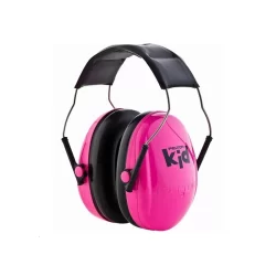 Casque antibruit enfant Peltor Kid rose néon serre tête SNR 27dB