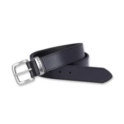 Ceinture cuir pleine fleur Jean Belt boucle simple ardillon Noir