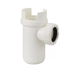 Siphon pour groupe de sécurité - Diamètre 32 mm - Filetage F 26 x 34 - Plastique - Blanc