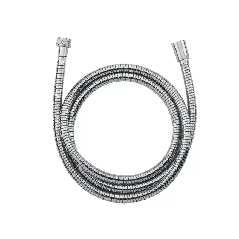 Flexible extensible double agrafage en inox chromé NF raccords standards femelles F 1/2 175-225 cm