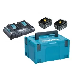 Pack Énergie 18 V Li-Ion  Makita avec 2 batteries 5 Ah + chargeur double + coffret MAKPAC