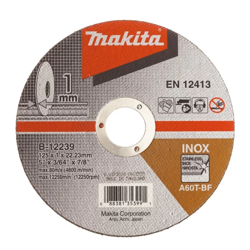 DISQUE A TRONÇONNER INOX 125X1X22.23mm