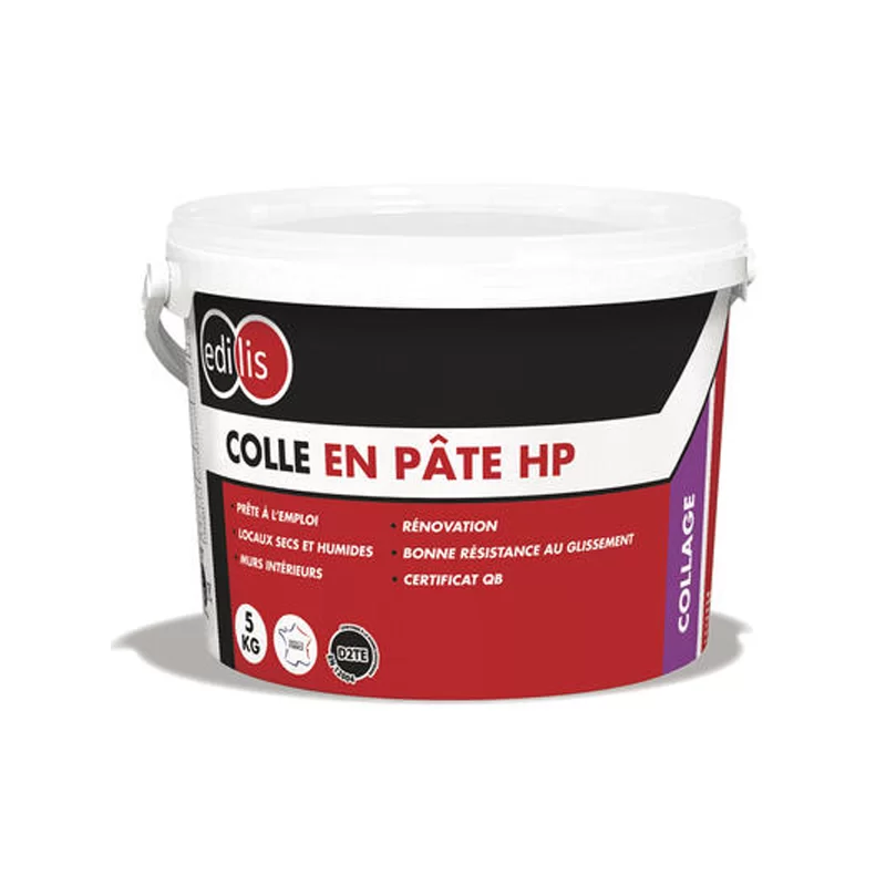 Colle en pâte HP Edilis pour carrelage seau de 5 kg