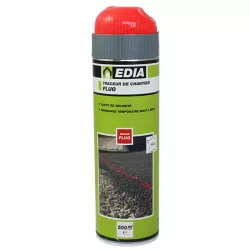 Traceur de chantier Edia fluo temporaire rouge 6 mois 500 mL