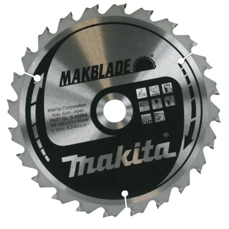 Lame Makita carbure Makblade bois diamètre 260 mm alésage 30 mm 40 dents