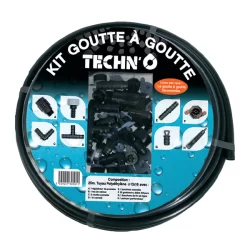 Ensemble complet pour installation arrosage goutte à goutte - Techn'O Fitt - Longueur 25 mètres