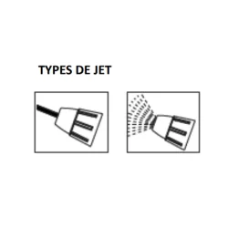 Pistolet d'arrosage jet droit réglable - On-Off au pouce - Connecteur métal - Métal tri-matière