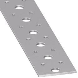 Profilé plat perforé en acier profilé à froid galvanisé 40 x 2 mm longueur 1 mètre