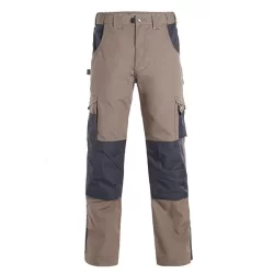 Pantalon de travail North Ways Adam brun et anthracite avec emplacements genouillères