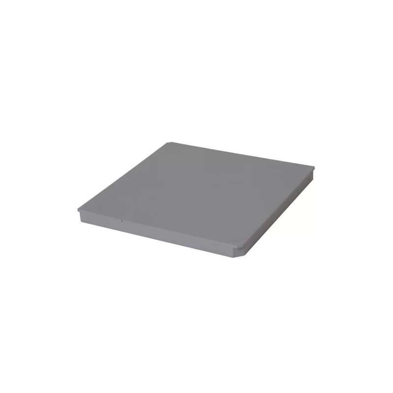 Couvercle piéton de regard d'eaux pluviales à clipser - 250 x 250 mm - PVC - Gris clair