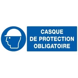 Panneau PS Choc en 330x200 Protection obligatoire de la tête