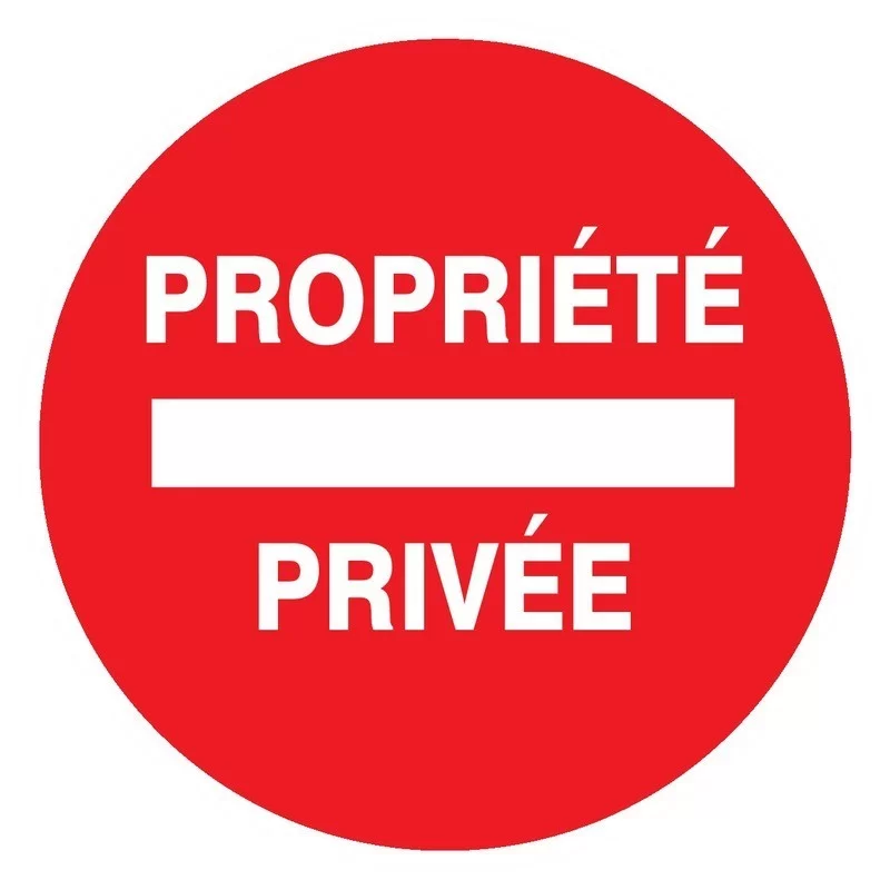 Panneau Propriété privée PS Choc diamètre 300 mm