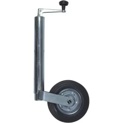 Roue jockey pleine jante acier 200 mm x 50 mm diamètre tube 48 mm