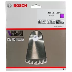 Lame de scie circulaire Bosch Multi Material 160x20 mm 42 dents