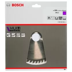 Lame scie circulaire Bosch multi-matériaux diamètre 190 mm alésage 30 mm 54 dents