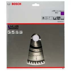 Lame scie circulaire Bosch multi-matériaux diamètre 235 mm alésage 30 mm 64 dents