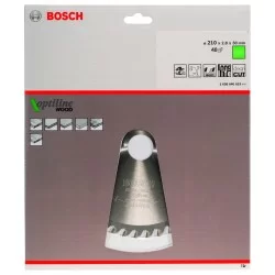 Lame scie circulaire Bosch Optiline Wood tout bois diamètre 210 mm alésage 30 mm 48 dents