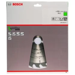 Lame scie circulaire Bosch Optiline Wood tout bois ? 230 mm alésage 30 mm 24 dents 2,8 mm