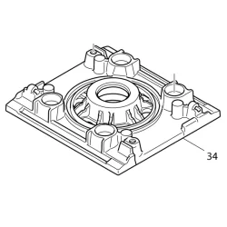 Base Makita de remplacement pour ponceuse vibrante BO4555 et BO4556