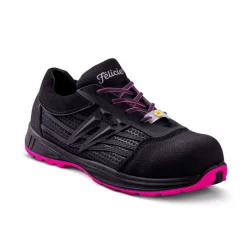 Chaussure de sécurité basse pour femme Eris S3 SRA ESD Gaston Mille - Noir et rose - Taille 40