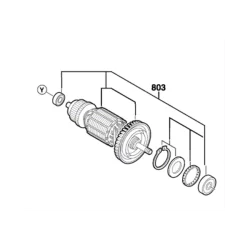 Induit 220 240V complet pour meuleuses angulaires Bosch