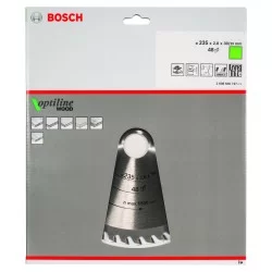 Lame scie circulaire Bosch Optiline Wood tout bois ? 235 mm alésage 30 mm 48 dents