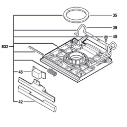 Plaque vibrante Bosch pour ponceuse vibrante GSS 140 A - 3 601 B97 003