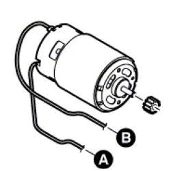 Moteur à courant continu pour perceuse visseuse Bosch GSR 14.4-2