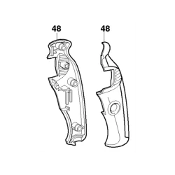 Poignée pistolet avec couvercle antidérapant pour marteau perforateur Metabo UHE 22 Multi KHE 26