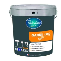 Peinture intérieure garnissante idéale chantiers Garni 100 Théodore Pro'G - Blanc Mat - Pot 15L