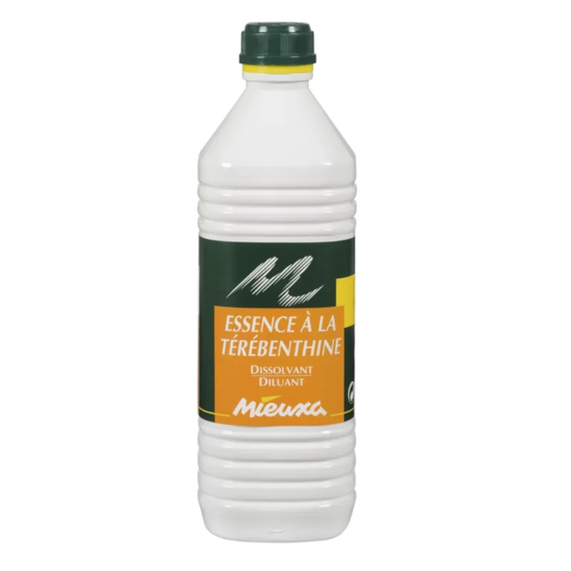 Essence à la térébenthine - Dissolvant et diluant - Mieuxa - Bouteille de 1L