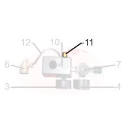 Soupape de sécurité 1/4 tarée à 8 bar pour compresseur Prodif 1245J