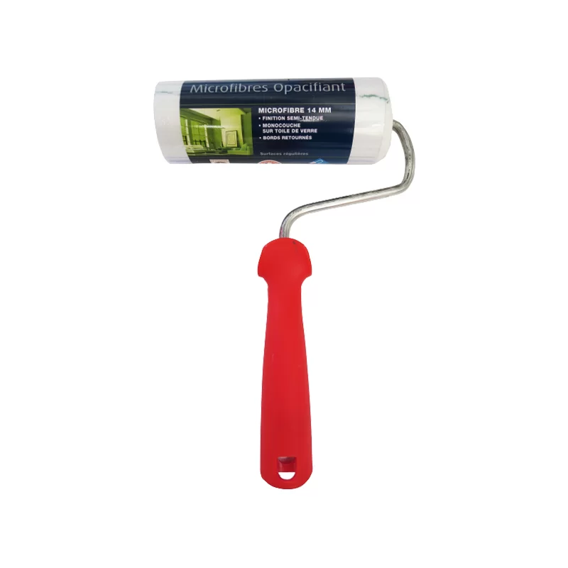 Rouleau de peinture complet MicroLiss' 14 L'Outil Parfait - Manchon microfibres 180 mm avec monture