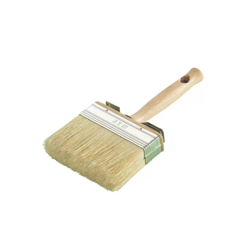 Brosse rectangulaire plate - L'Outil Parfait - Soies blanches extra - Taille 100 - Sortie 60 mm