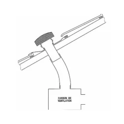 Chapeau de ventilation toiture pour tuile ou ardoise - Diamètre 125 mm - Couleur tuile