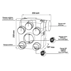 Ensemble VMC simple flux autoréglable qualit'air hygrocomut - Autogyre