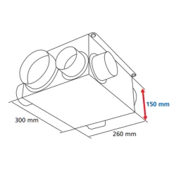 Ensemble VMC simple flux autoréglable extra plate - 150 mm d'épaisseur - Autogyre