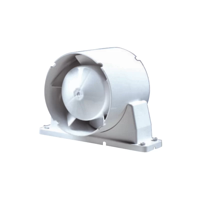 Ventilateur de gaine pour conduit rigide ou souple diamètre  100 mm ABS Blanc