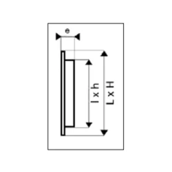 Grille de ventilation à moustiquaire avec encastrement réduit - 140 x 140 mm - Blanc