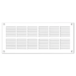 Grille de ventilation PVC extra-plate - 254 x 110 mm épaisseur 3 mm - Blanc