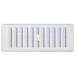 Grille de ventilation d'intérieur réglable avec moustiquaire - 193 x 91 mm - Blanc