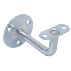 Support de rampe coudé à visser Torbel acier zingué blanc hauteur 52 mm profondeur 85 mm