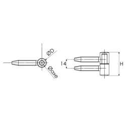 Fiche à visser Torbel acier zingué blanc pour menuiserie bois - diamètre nœud 12 mm