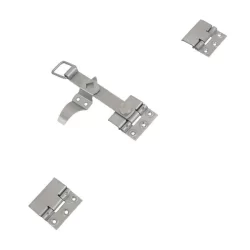 Accessoires d'espagnolette plate Torbel inox 316L avec poignée panneton 3 lacets et support