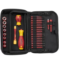 Trousse équipée de 31 outils isolés slimVario electric Wiha pour électricien