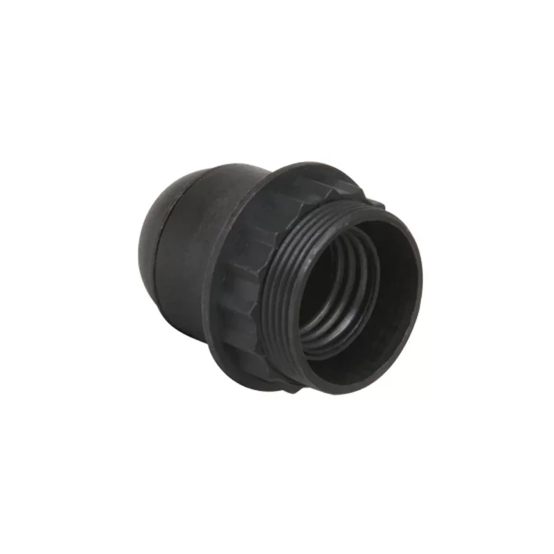 Douille à vis pour luminaire - Raccord fileté 10 mm - Bague Ø 58 mm - Bakélite - Noir