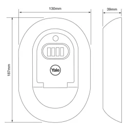 Boîte coffre-fort de sécurité murale pour clefs - Code combinaison 4 chiffres - Gris