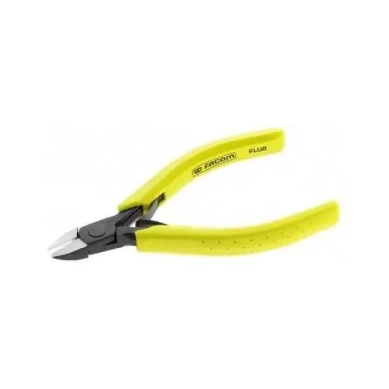 Pince coupante fluorescente micro-tech diagonale allongée Facom 11 cm