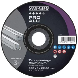 Disque à tronçonner Pro Alu diamètre 125 mm épaisseur 1 mm alésage 22.23 mm