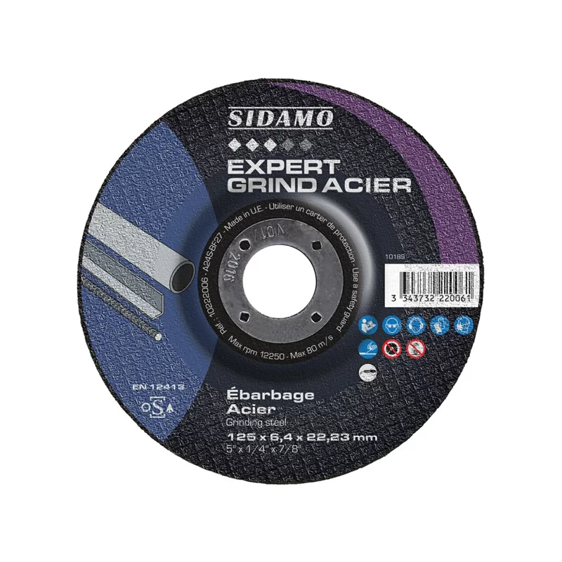 Disque à ébarber Expert Grind Acier diamètre 125 mm épaisseur 6.4 mm alésage 22.23 mm